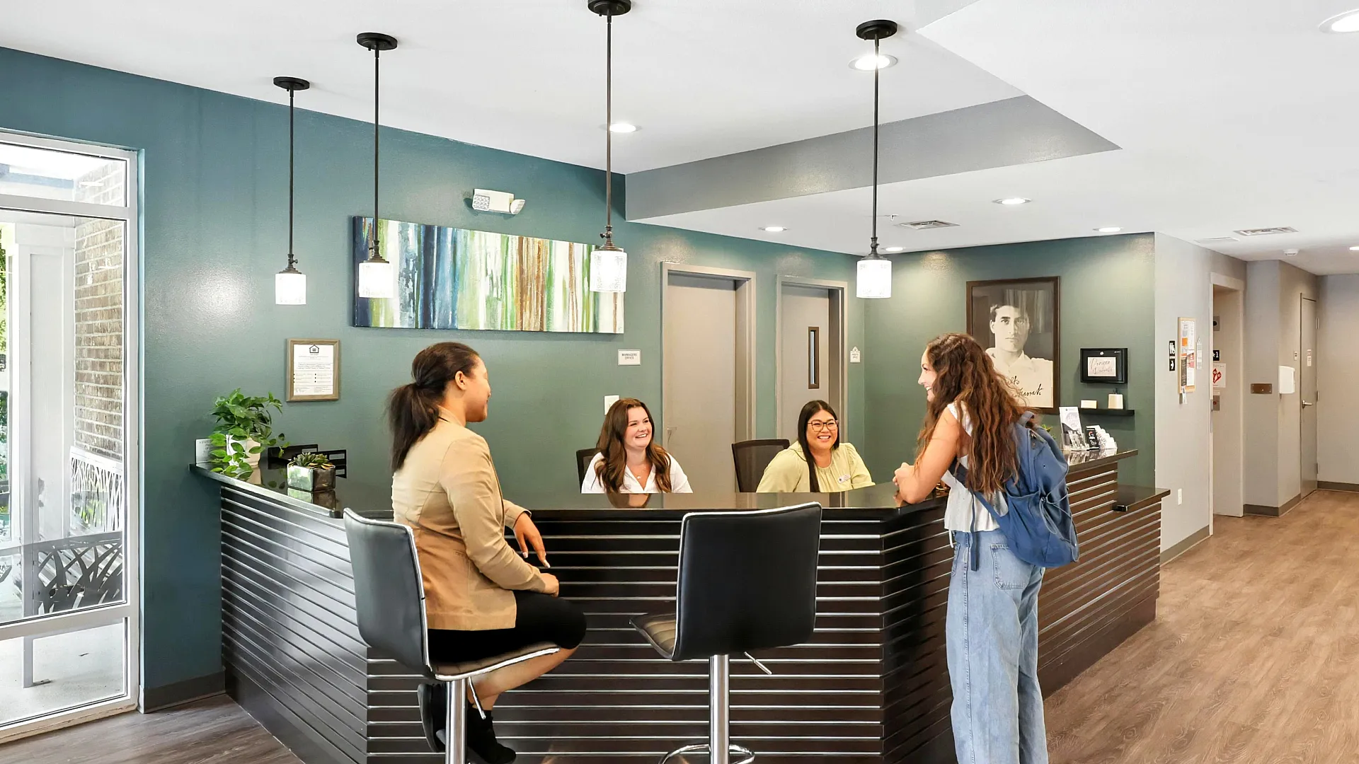 Group of UNF students enjoying time together in their off-campus housing