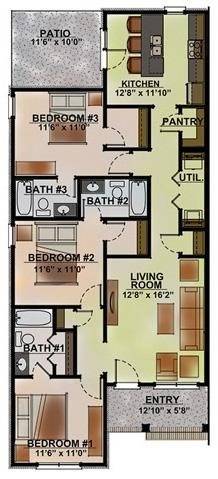 3 Bed / 3 Bath Duplex