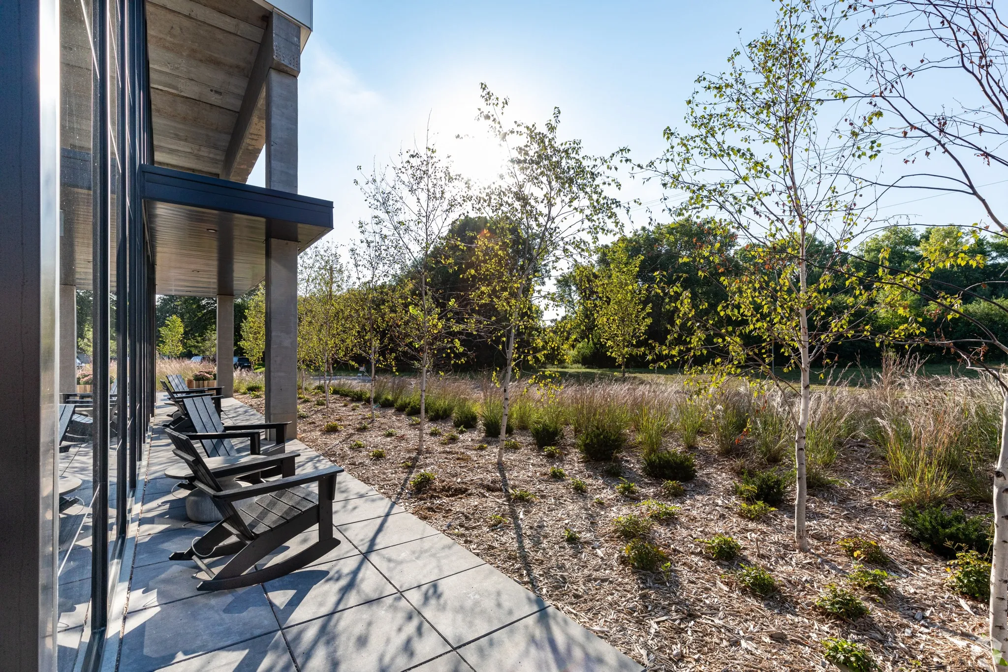 Native Landscaping Irrigated by Storm Water Recycling System