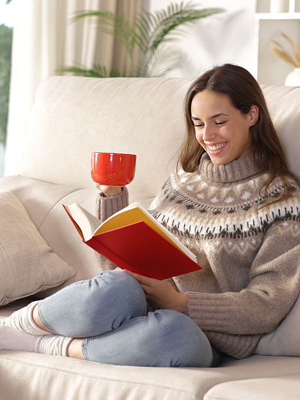 person reading book