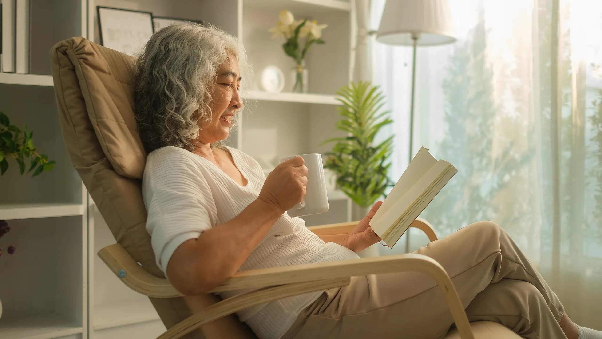 person reading book