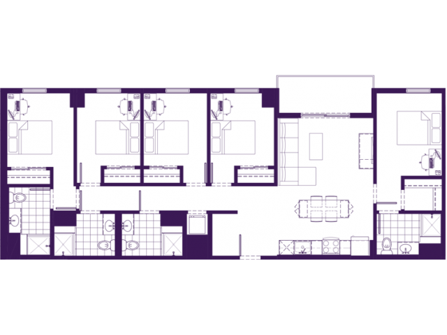 5 Bed, 4 Bath floor plan