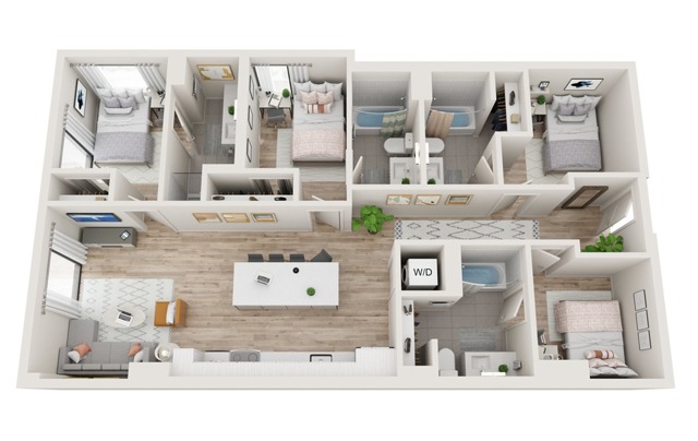 4 Bed, 4 Bath Plus floor plan