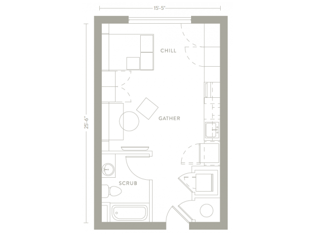 Studio Classic floor plan