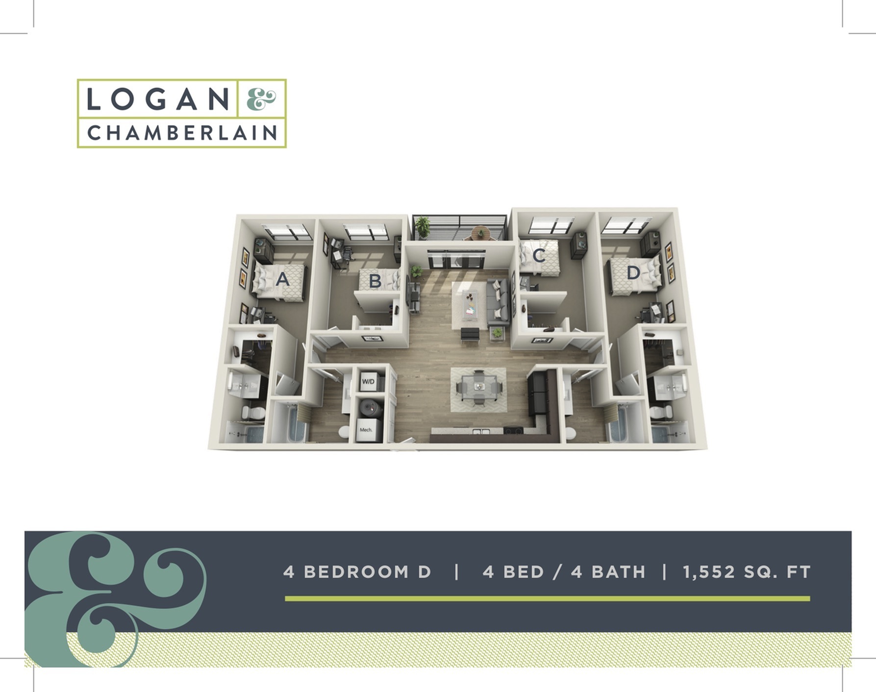 4 Bed, 4 Bath Vista floor plan