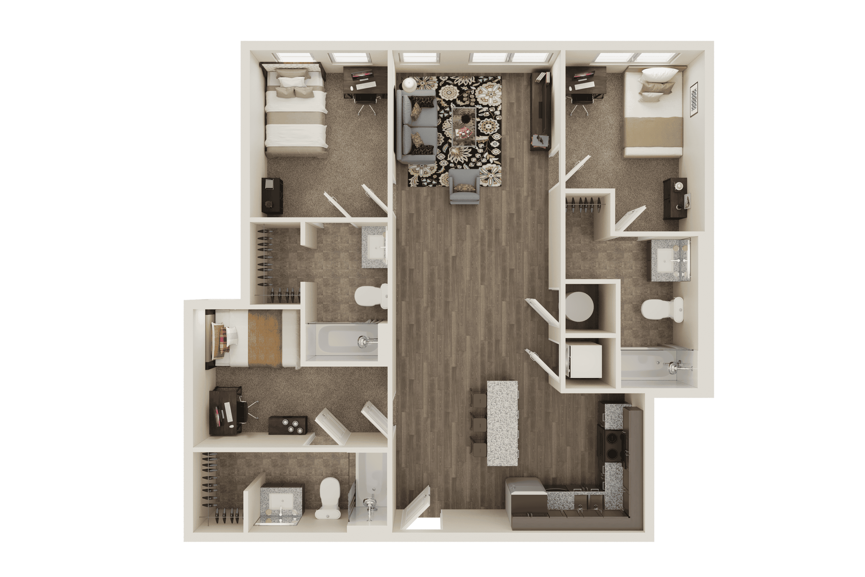 3 Bed, 3 Bath Plus floor plan