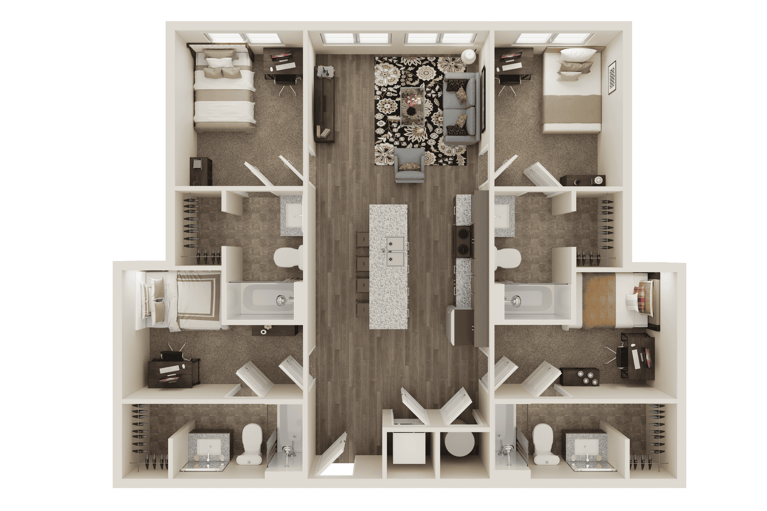 4 Bed, 4 Bath Classic A floor plan