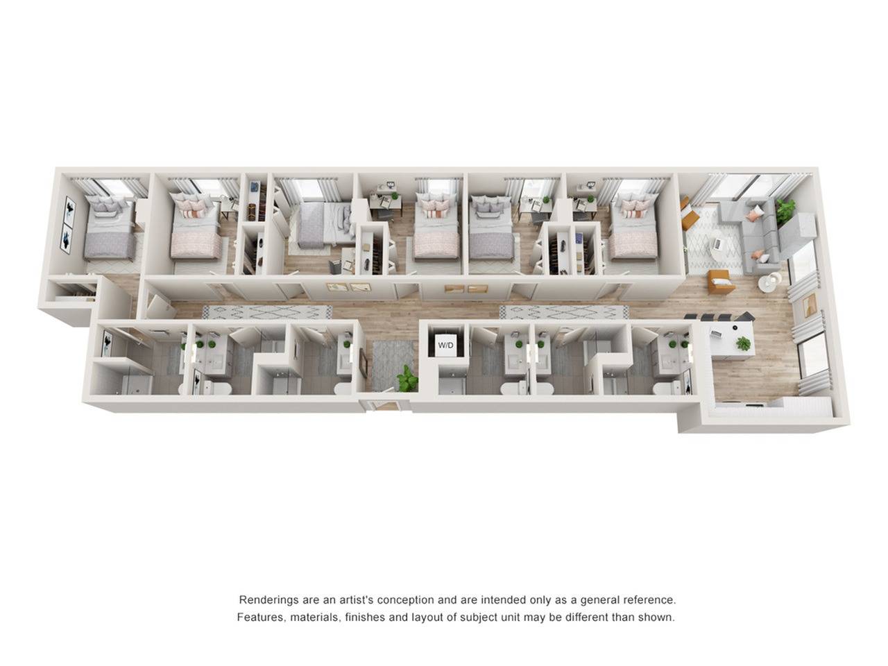 6 Bed, 6 Bath Classic floor plan