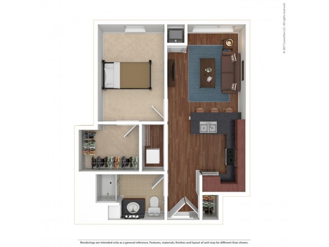 1 Bed, 1 Bath Plus floor plan