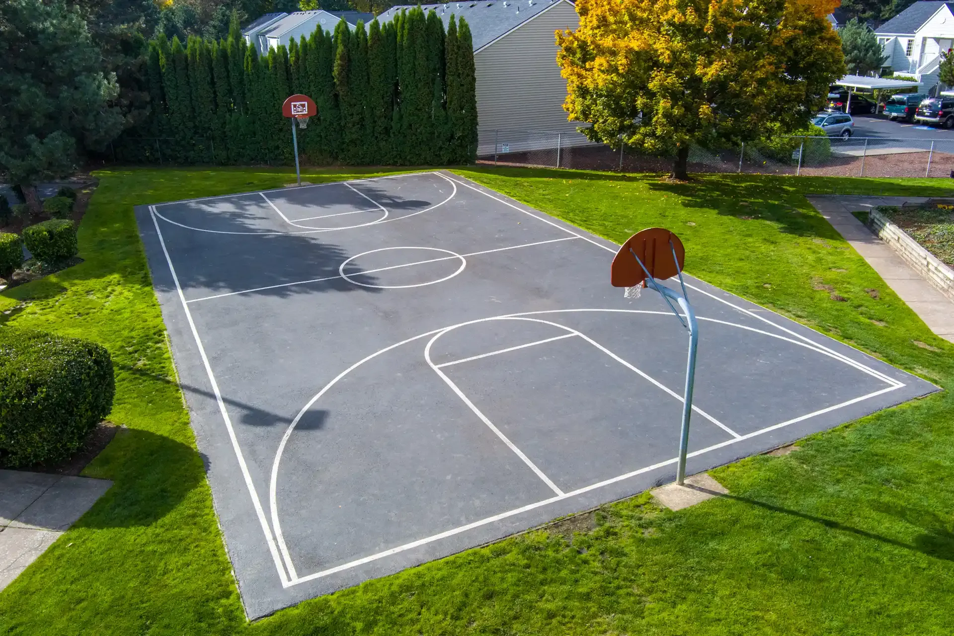 Two Outdoor Basketball Courts