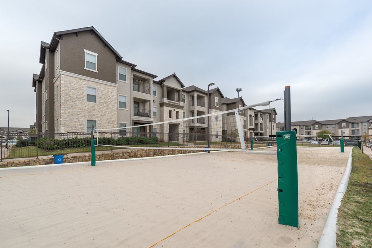 Double Netted Volleyball Court