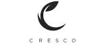 Sleek Cresco logo with a modern, minimalist design featuring a stylized curved element.