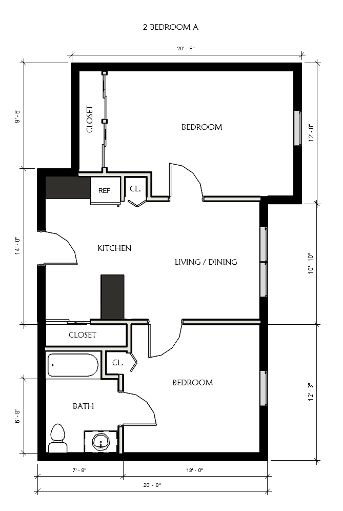 2 Bedroom, 1 Bath | Arbor Woods Apartments, Jackson, MI