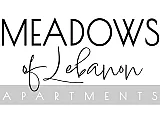 Elegant 'Meadows of Lebanon Apartments' logo with stylish typography and a modern design.