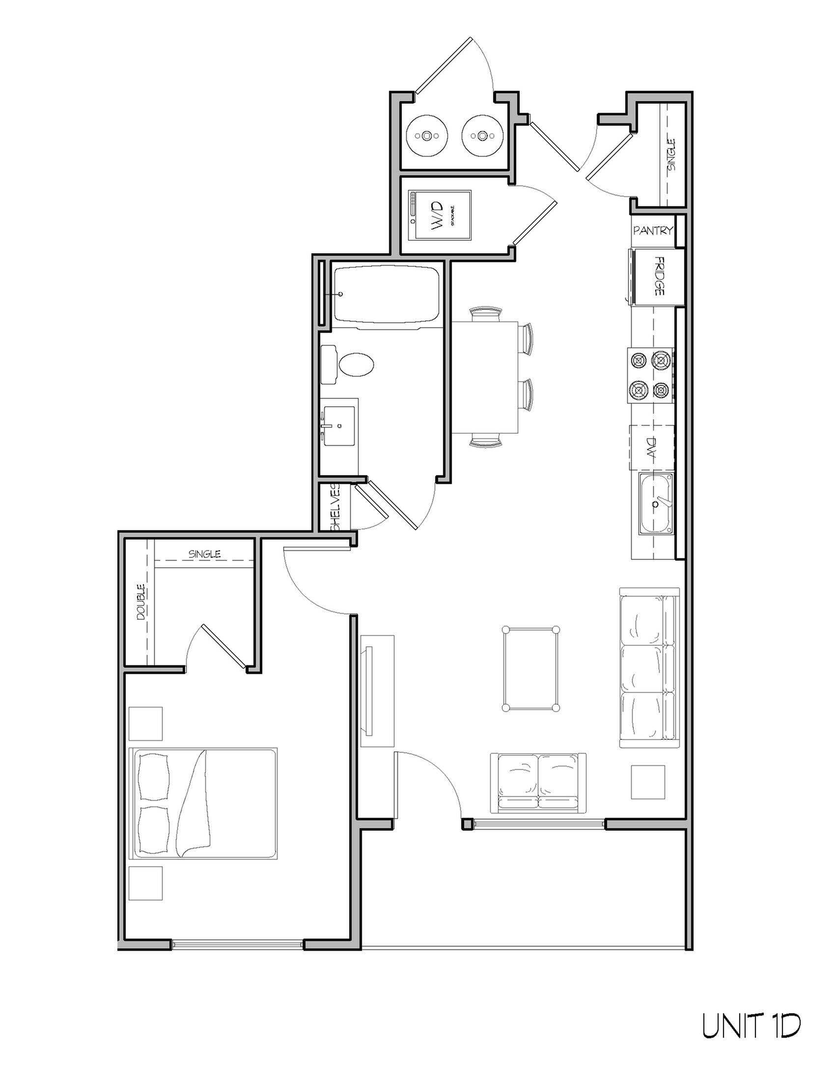 1D | 1 Bed Apartment | The Citizen