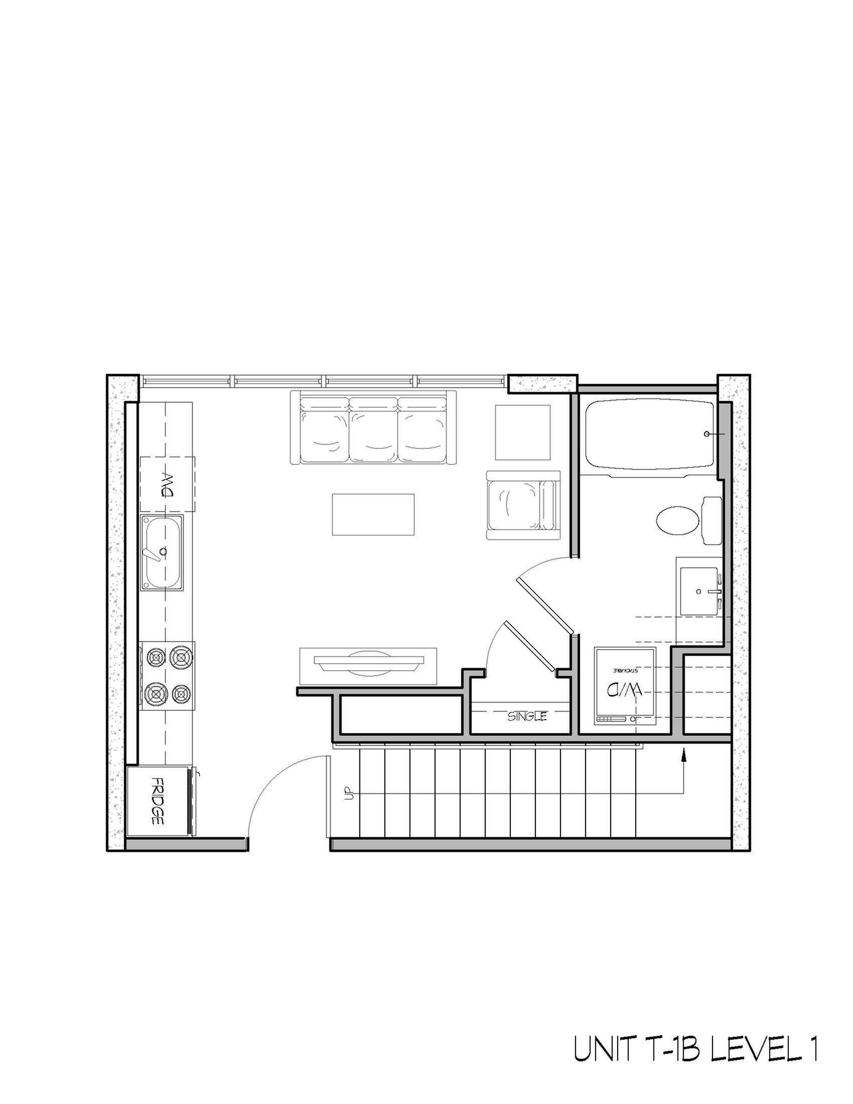 townhome- 1 bedroom- level 1