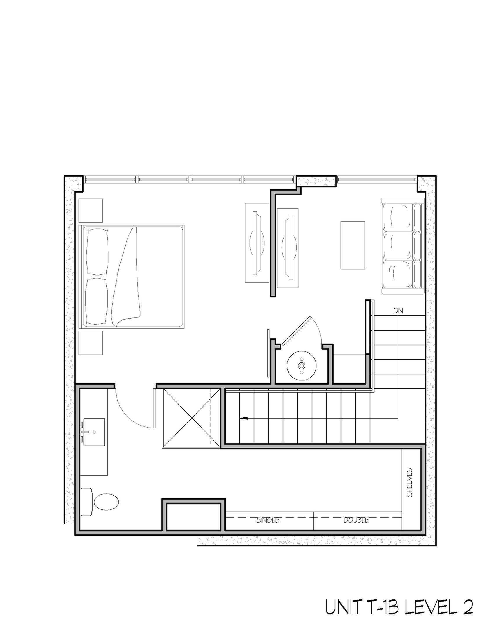 townhome- 1 bedroom- level 2