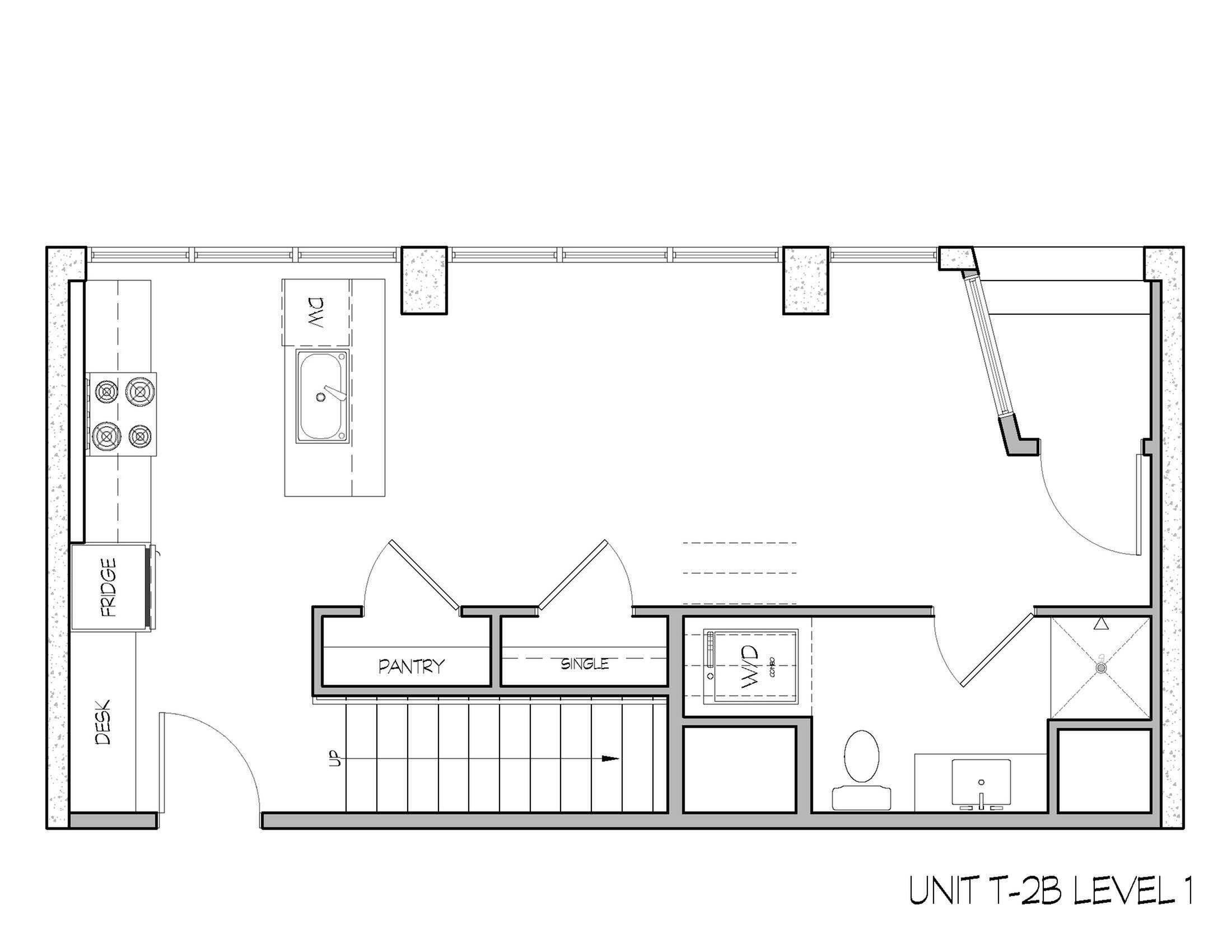 Townhome 2 bedroom- level 1
