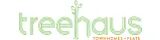 Treehaus townhomes logo in a fresh, modern design with soft green typography.