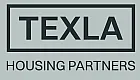 Modern logo for Texla Housing Partners featuring sleek text and a minimalist design.