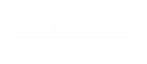 Estes Park Apartments logo in sleek white font on a transparent background, symbolizing premium living.