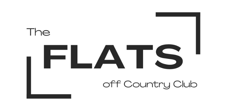 Elegant logo for The Flats off Country Club, emphasizing a contemporary and inviting apartment community.