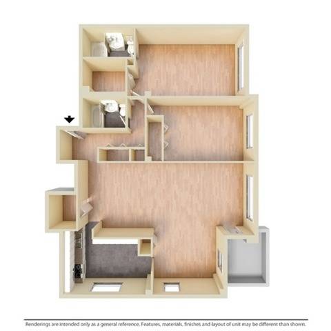 2 Bedroom 1 Bath