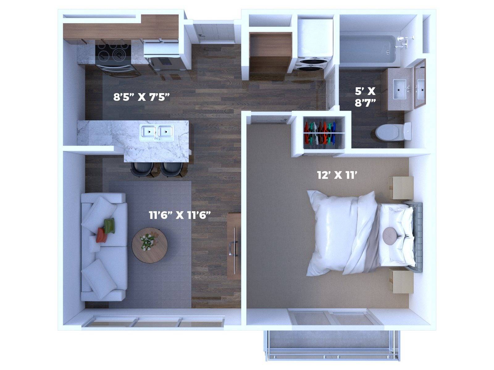 ChestnutStreetLofts 1BD 1Bath 475sqft