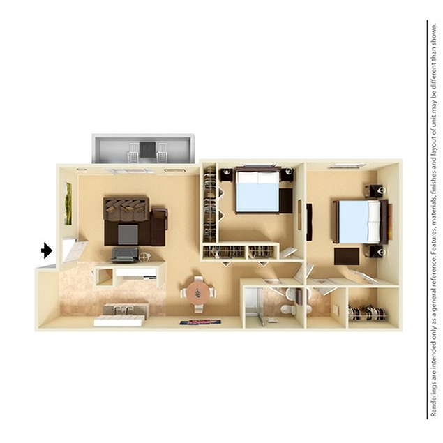 ChestnutRun 2BD 1.5Bath 950sqft-