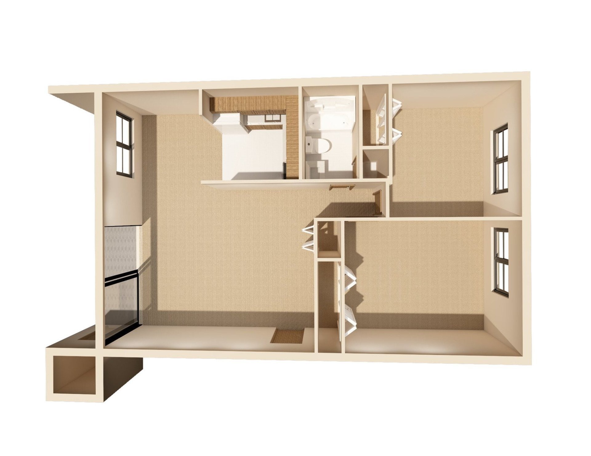 Lindenbrooke 2BD 1Bath 822sqft
