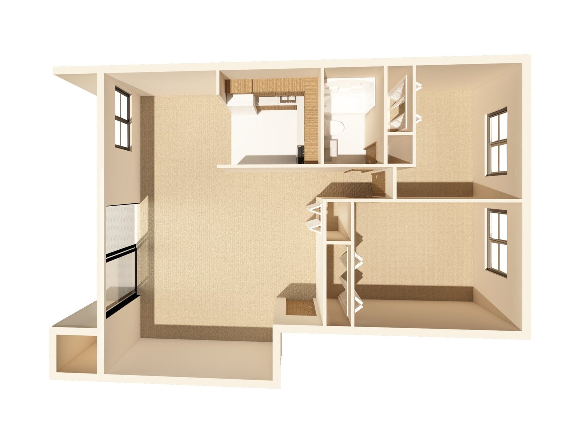 Lindenbrooke 2BD 1Bath 856sqft