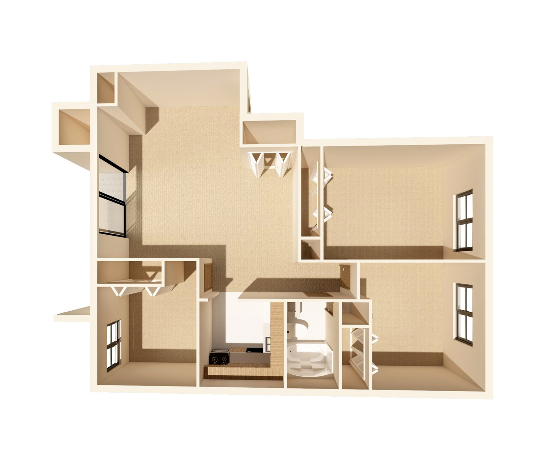 Lindenbrooke 3BD 1Bath 953sqft