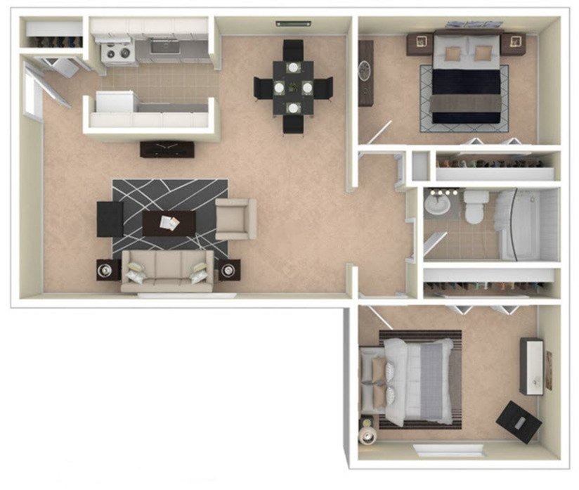 BradfieldCourt 2BD 1Bath 810sqft