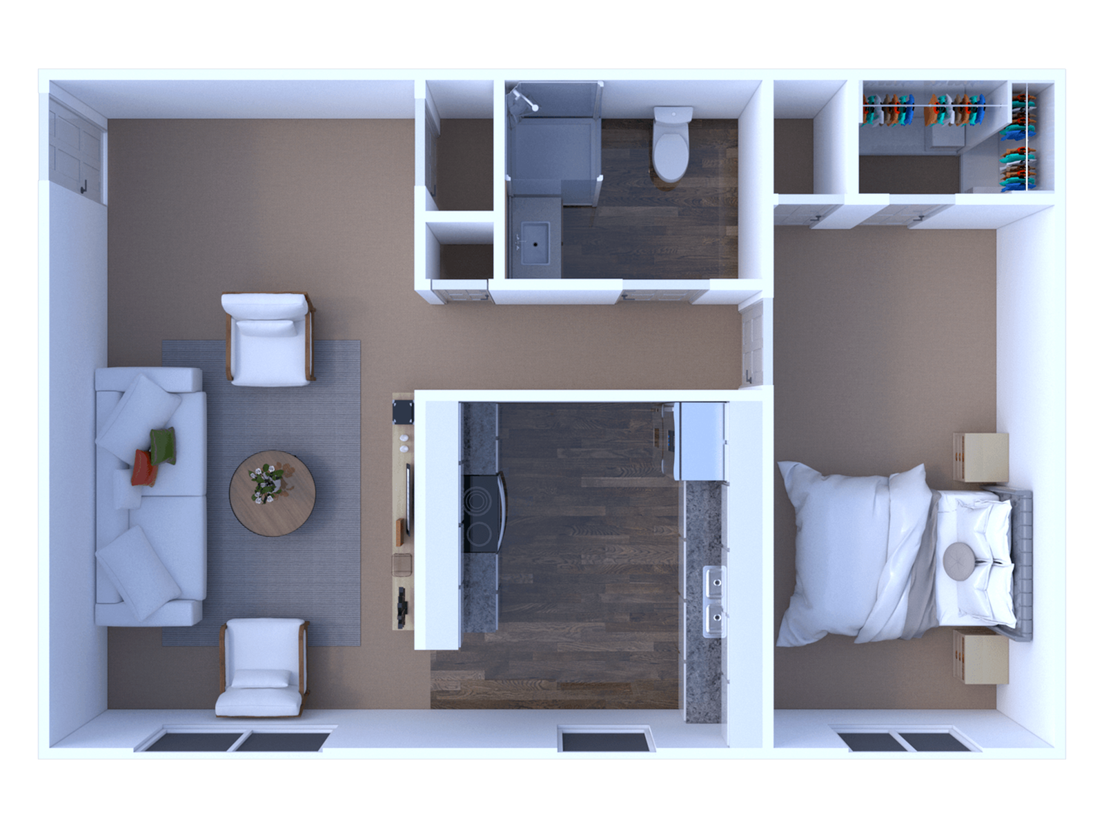 West logan NorrisHills 3 1BD 1Bath