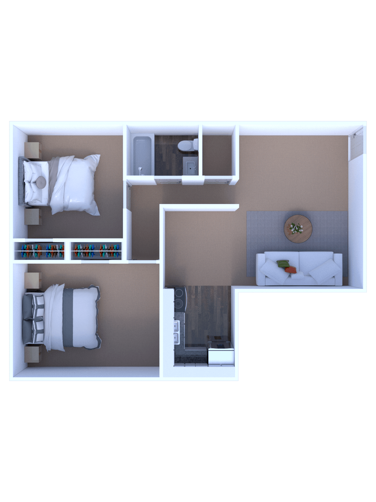 One & Two Bedroom Apartments in Norristown PA Floor Plans