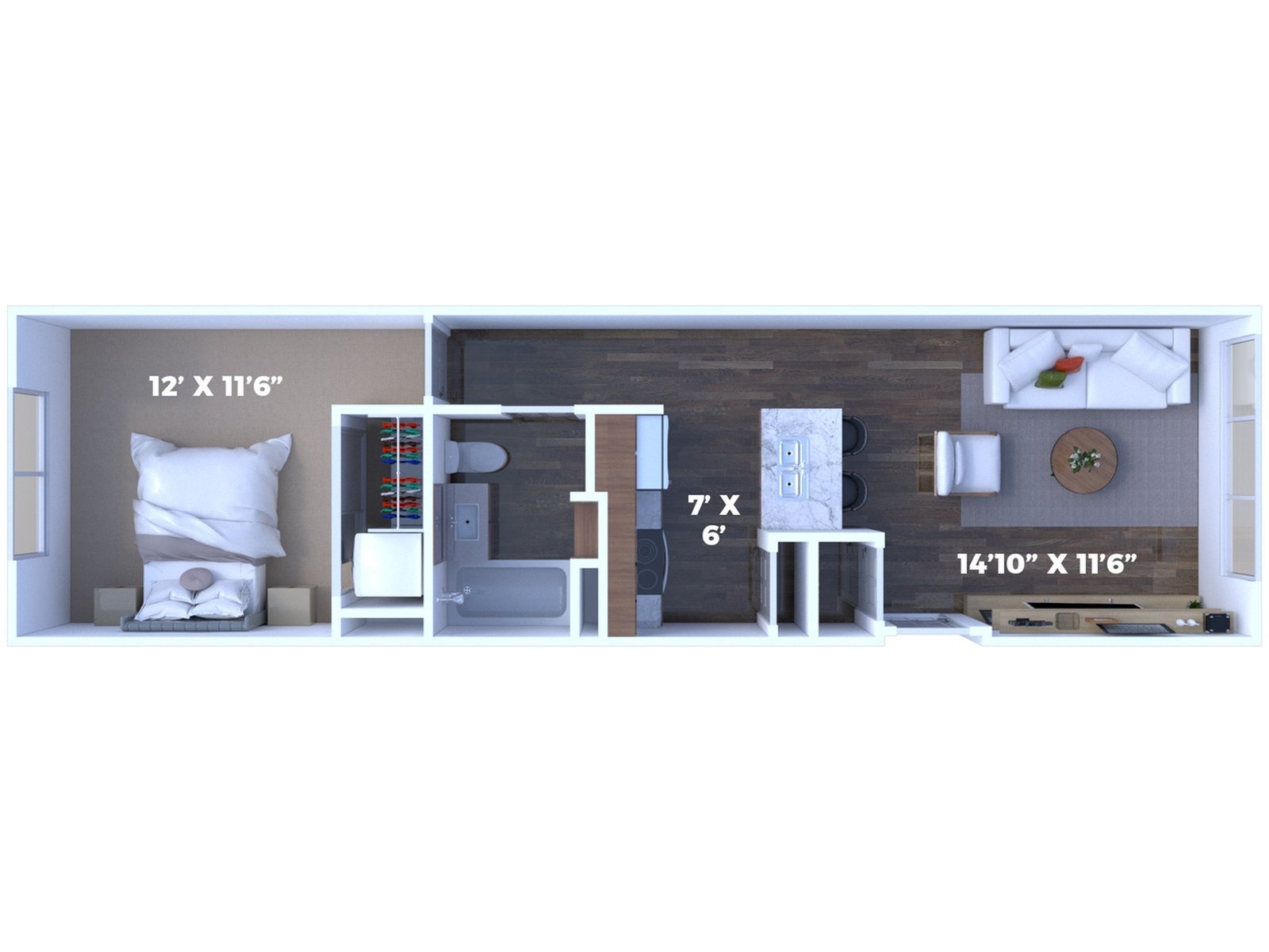ChestnutStreetLofts B 1BD 1Bath 520sqft