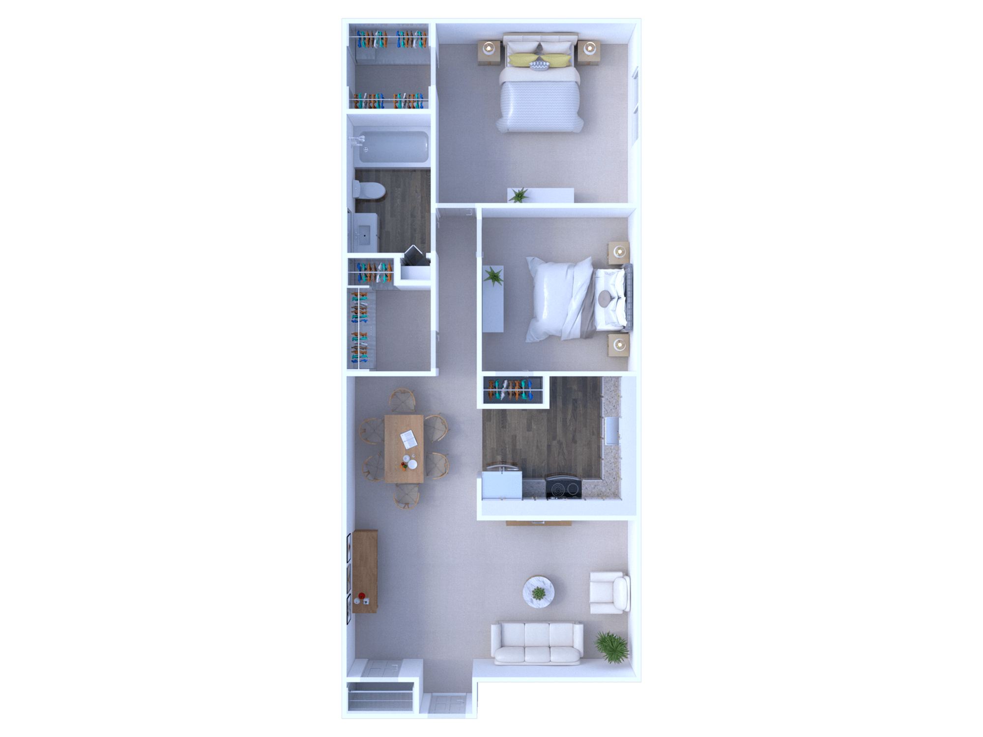 Logan Street 2 Bedroom/1 Bathroom 2 Bed Apartment The Communities