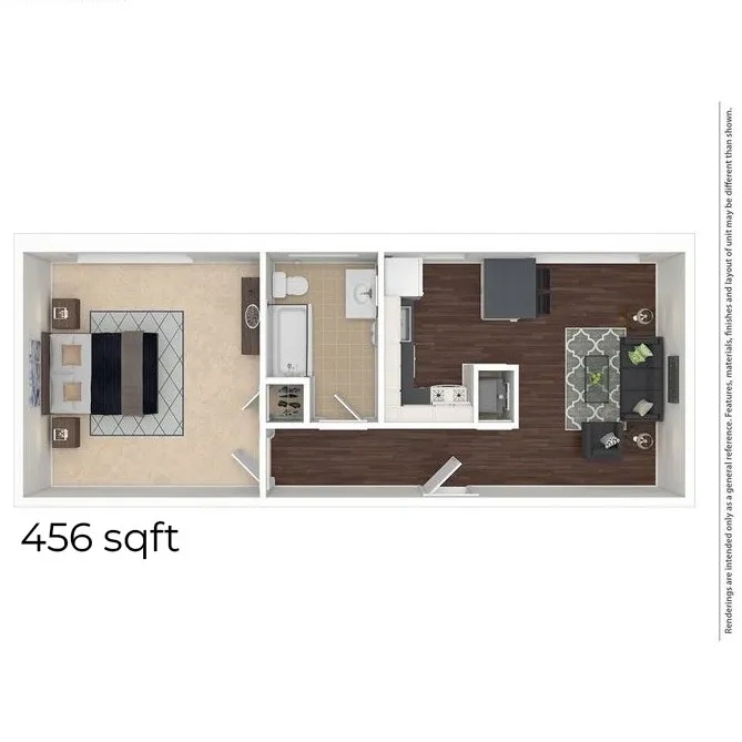 Athens 1BD 1Bath 456sqft