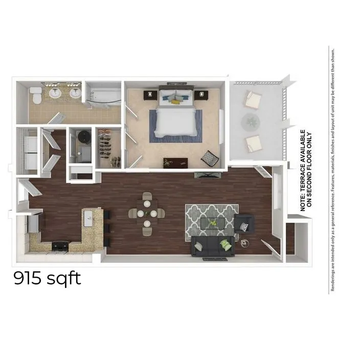Athens 1BD 1Bath 915sqft