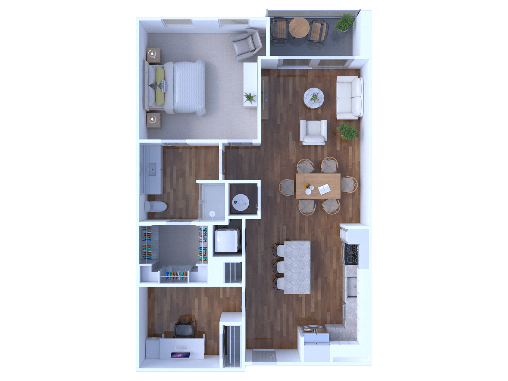 1 Bed/1 Bath 906/967 sq ft