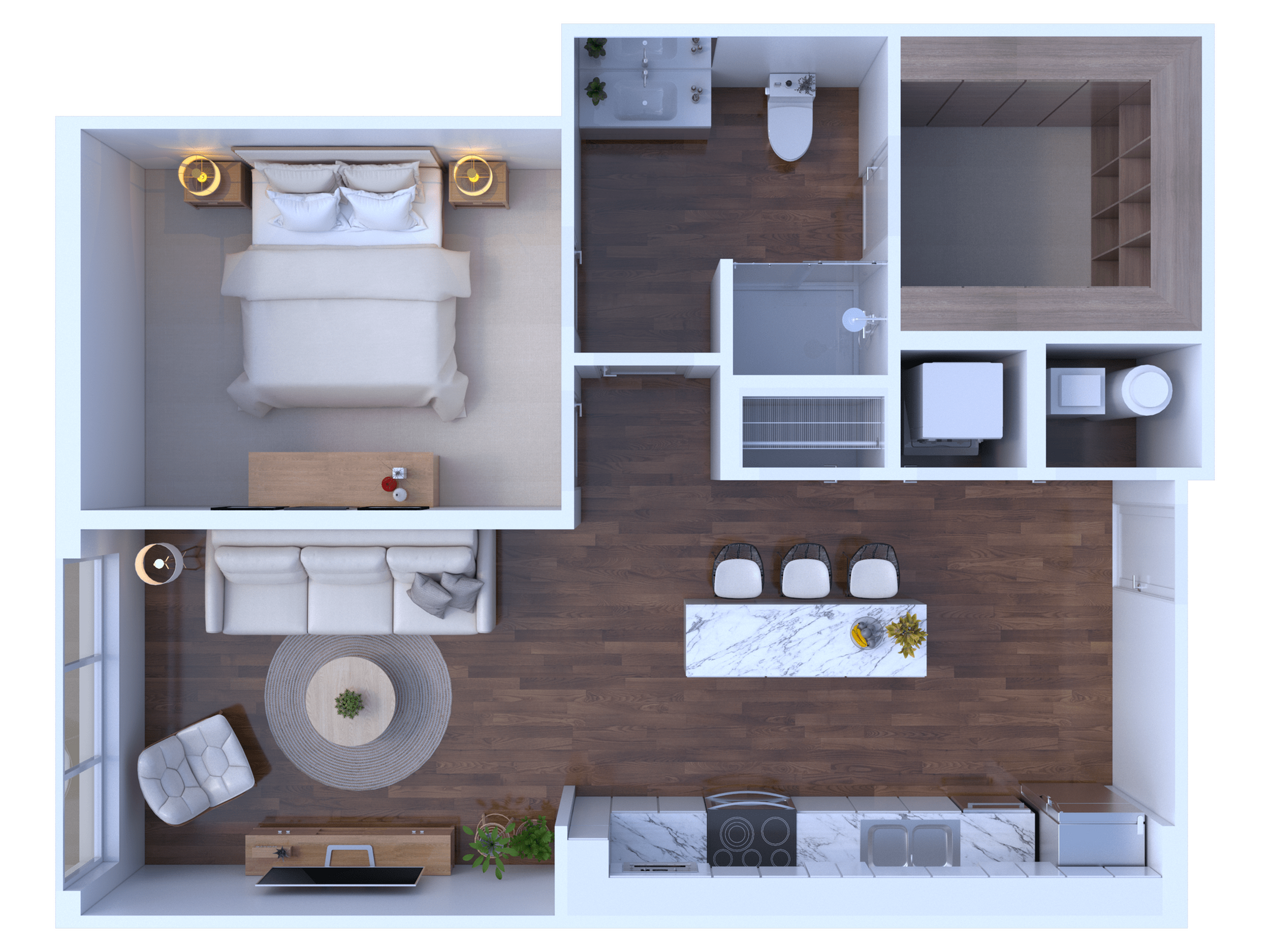 1 bedroom 1 bath Jr. c3 674 sqft