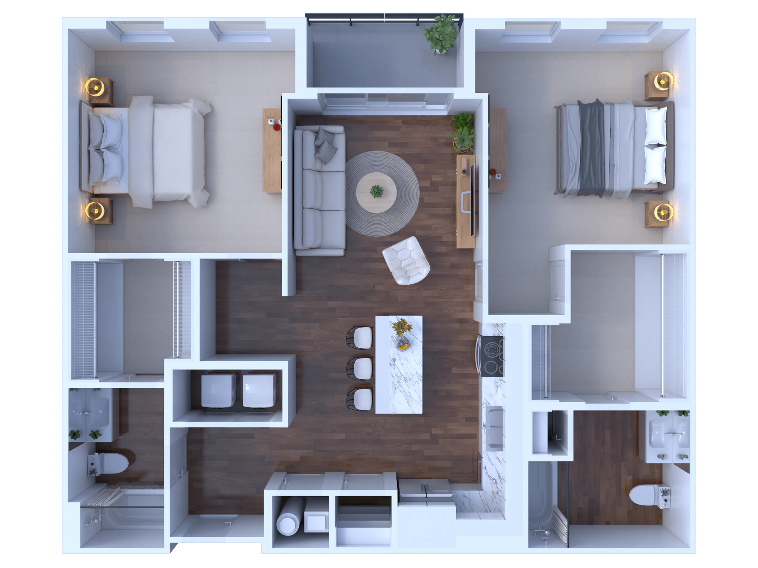 1 bedroom 1 bath E3 1152 sqft