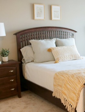 bedroom with bed and nightstand