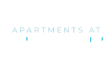 Logo of Apartments at Glenmoore in stylish blue and white typography.