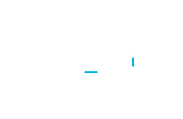 Modern 525 State Apartments logo in sleek white text with a touch of blue, set against a bold black background.