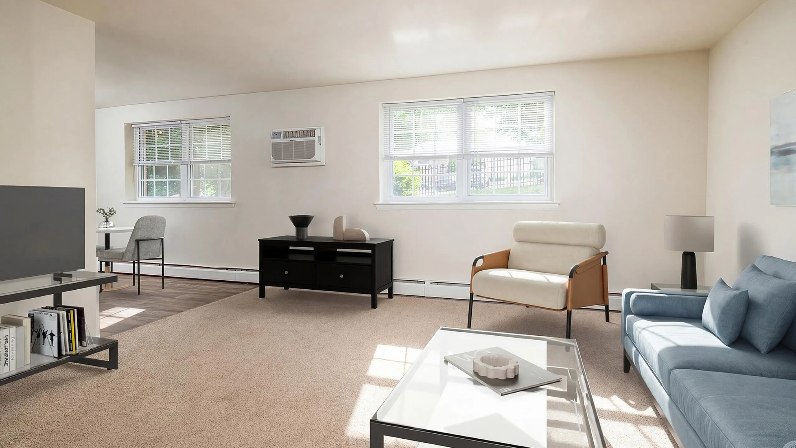 Bright and inviting living room with cozy seating, natural light, and contemporary decor.