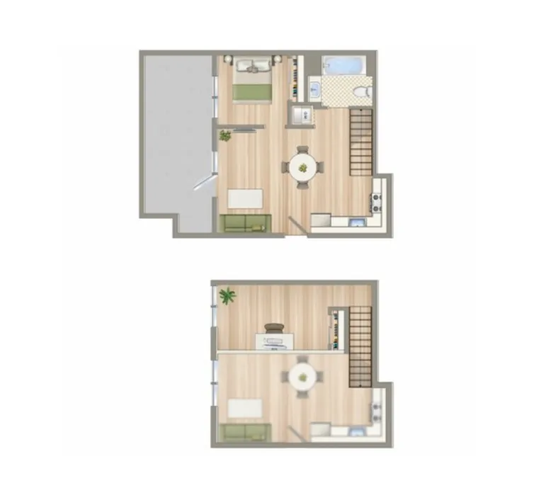 1 Bed/1 Bath Loft floor plan