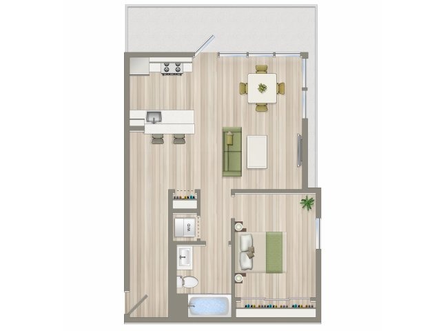 1 Bed/1 Bath-A5 floor plan