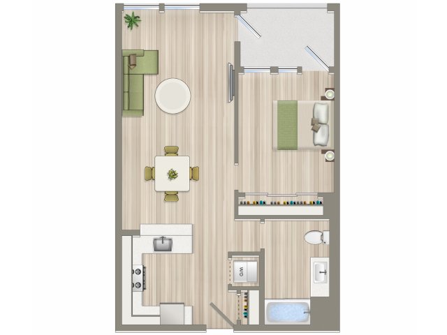 1 Bed/1 Bath-A5 floor plan