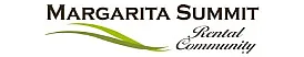 Elegant Margarita Summit logo with stylish green accents highlighting a vibrant rental community.